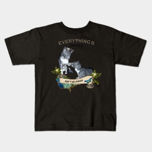 Cute cat nurse helping her friend Kids T-Shirt